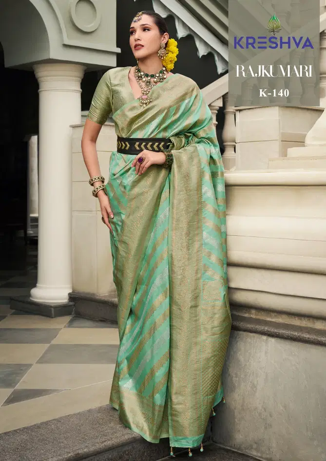 Rajkumari By Kreshva Banarasi Silk Occasion Wear Sarees Wholesale Online